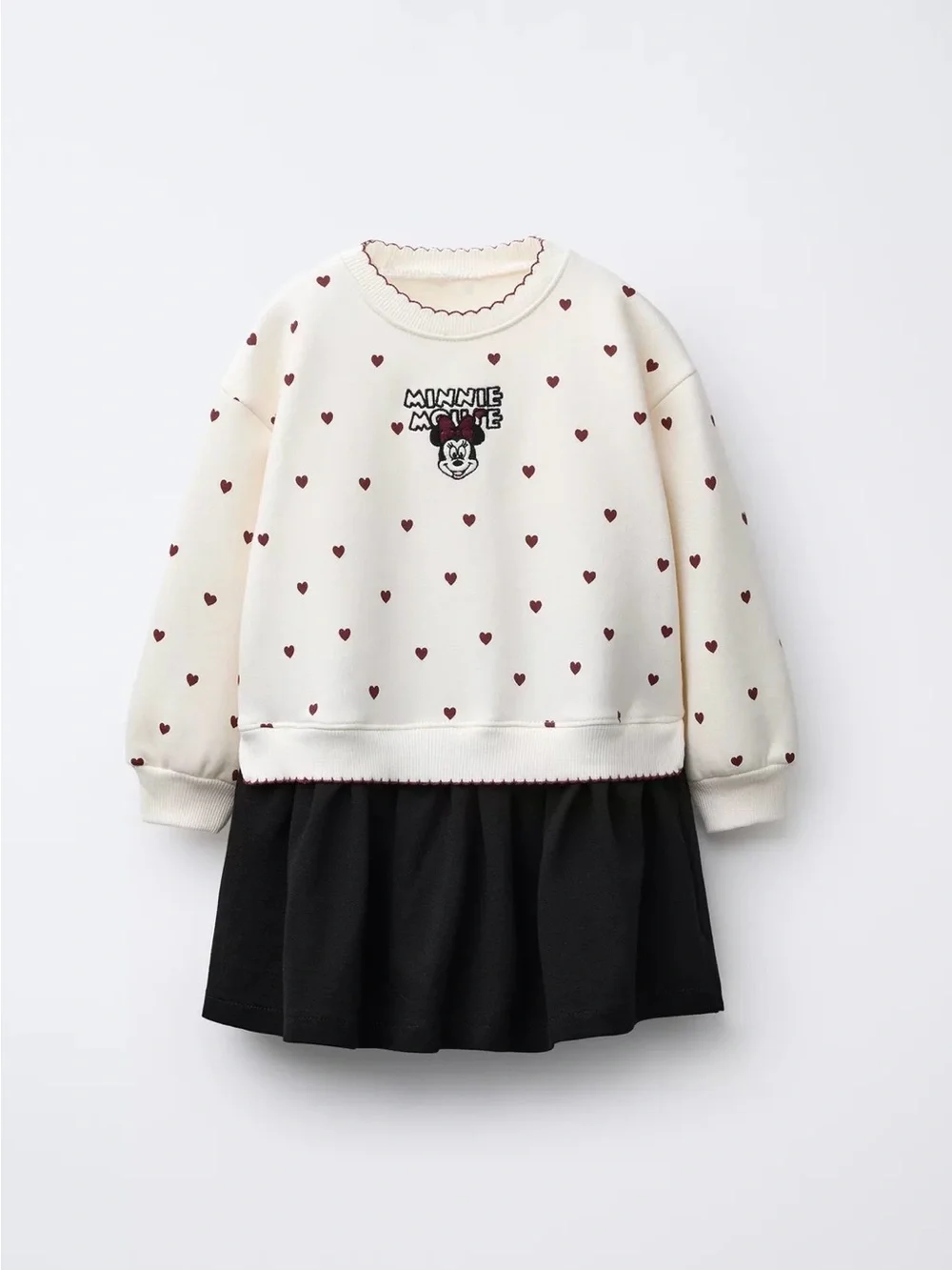 Zara Minnie Mouse Heart Print Dress